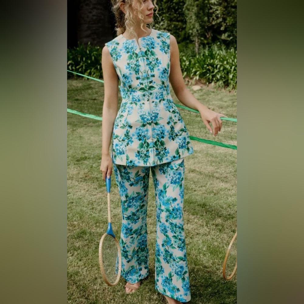 Tuckernuck Waters Edge Hydrangea Rhoda Tunic Top